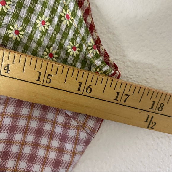 The Ragged Priest Checkered Patchwork Daisy Boho Vest S/P Womens Juniors Zip - Picture 3 of 7